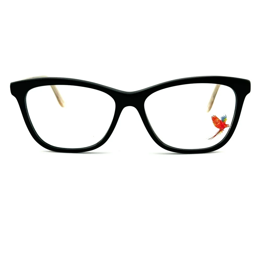 Maui Jim Eyeglasses Frames MJO2122-02P Black Clear Fade Cat Eye 53-16-135 H12313